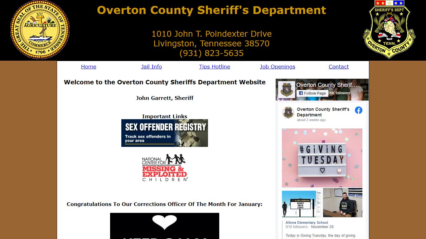 Overton County Sheriff's Department :: Home